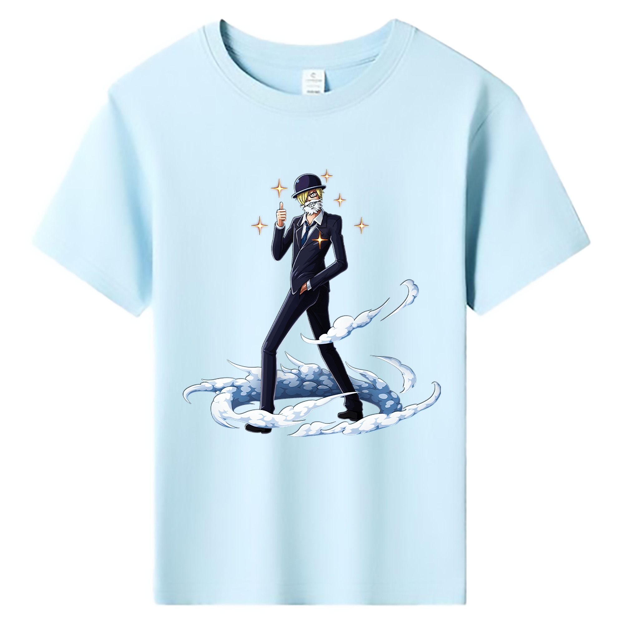 （画像用） ワンピース サンジ ONE PIECE Sanji 綿100％キッズTシャツ（フロントプリント）